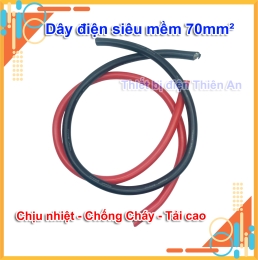 Dây Điện 70mm² Silicon Siêu Mềm - Dẫn Điện Tốt, Chống Cháy, Chịu Tải Cao