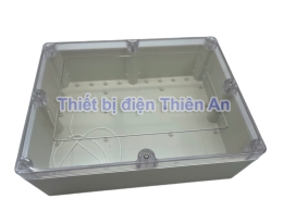 Hộp nhựa điện tử 320x240x110mm nắp trong suốt bằng mica có roăng chống nước_2