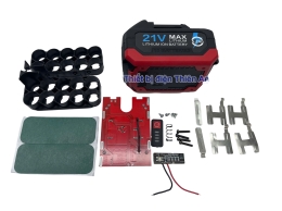 Vỏ mạch 10 cell 5S 2P 15 cell 5S 3P có cân bằng đèn led báo pin chân pin Makita phổ thông 21v_1