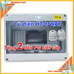 Tủ Điện Nhựa ABS Lắp Nổi Chống Nước 8 Way