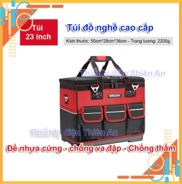 Túi đựng đồ nghề đế nhựa cứng chịu lực chống thấm nước Delixi túi đồ nghề đế cứng đựng máy khoan sửa chữa giỏ đồ nghề