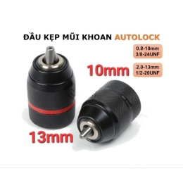 Đầu Kẹp Mũi Khoan Bằng Kim Loại 13mm AutoLock viền đỏ đầu 2 mảnh SANOU_4