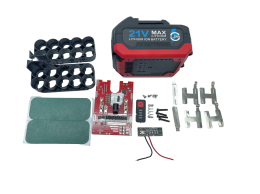 Vỏ mạch 10 cell 5S 2P 15 cell 5S 3P có cân bằng đèn led báo pin chân pin Makita phổ thông 21v_9