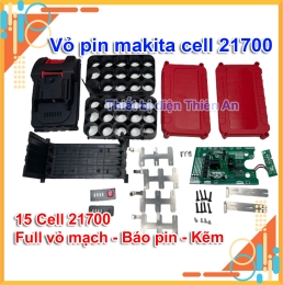 Vỏ Mạch Pin Makita 5S3P 21V 15 Cell 21700 Chân Phổ Thông Makita Sạc Adapter