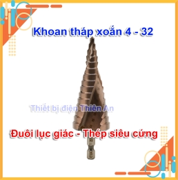 Mũi Khoan Tháp CoBan khoan Inox 4/32
