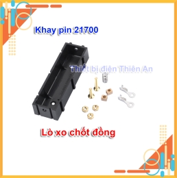 Khay Đựng Pin 21700 Chót Lò Xo Bằng Đồng