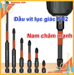Mũi Bắn Vít Đầu PH2 Bake Chữ Thập BAKE Từ Tính Cao