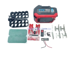 Vỏ mạch 10 cell 5S 2P 15 cell 5S 3P có cân bằng đèn led báo pin chân pin Makita phổ thông 21v_3