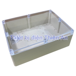 Hộp nhựa điện tử 320x240x110mm nắp trong suốt bằng mica có roăng chống nước_5