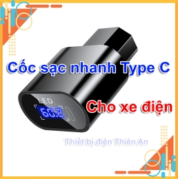 Củ Sạc Nhanh Điện Thoại Di Động Cổng Type C PD20W Cho Xe Máy, Xe Đạp Điện VinFast Ludo, Feliz, FelizS