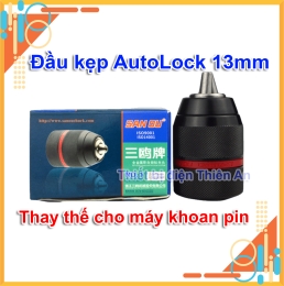 Đầu Kẹp Mũi Khoan Bằng Kim Loại 13mm AutoLock viền đỏ đầu 2 mảnh SANOU