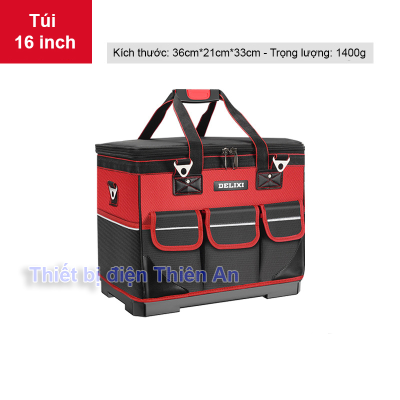 Túi đựng đồ nghề đế nhựa cứng chịu lực chống thấm nước Delixi - 01